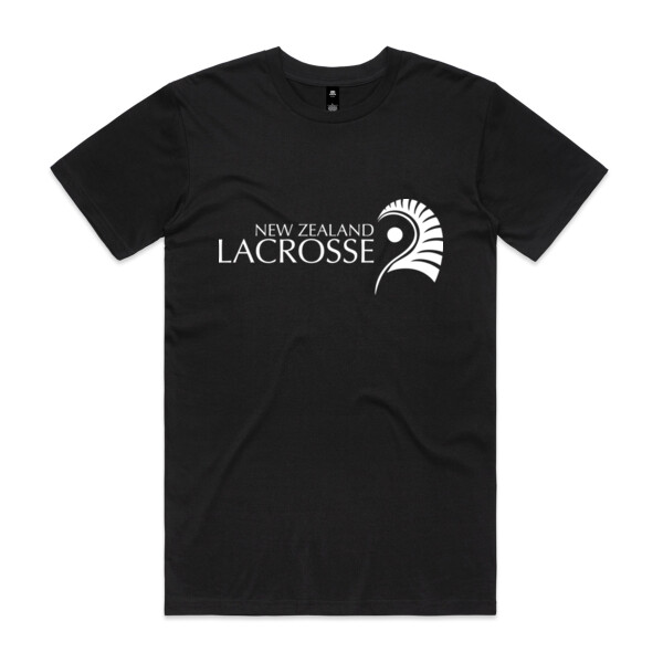 NZ LAX TEE - EDITABLE (BLACK/GREY) - Mens Staple T shirt Thumbnail